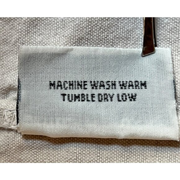 Williams Sonoma Tablecloth Beige Linen Cotton Blend 4.75" Border Hem Portugal - Picture 8 of 8